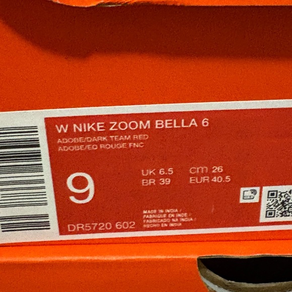 New Nike Zoom Bella 6 Adobe Red White Womens Sneakers NIB Athletic Shoes - Picture 13 of 15